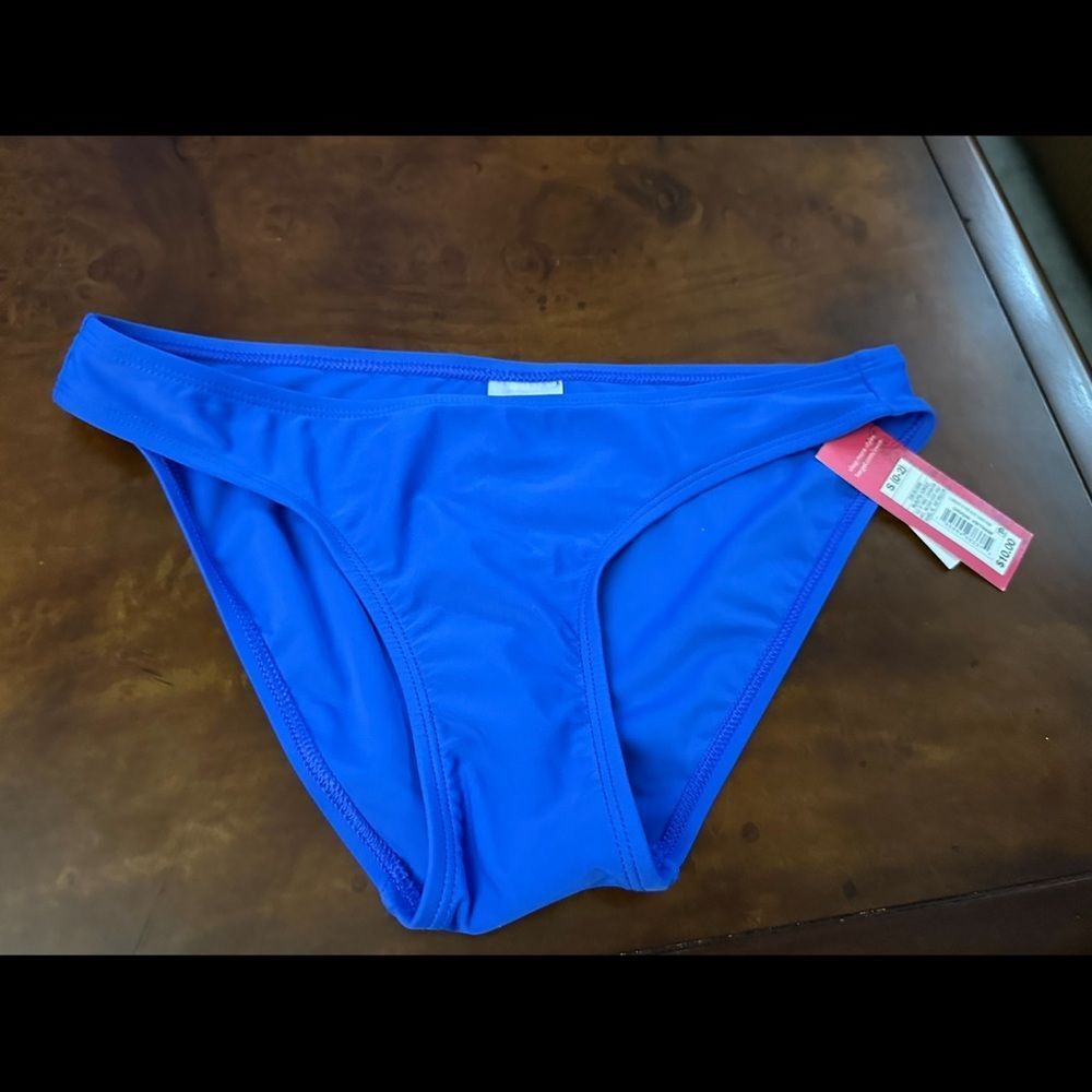Xhilaration Blue Bikini Bottom Mid Coverage NWT Size Small - Picture 7 of 9